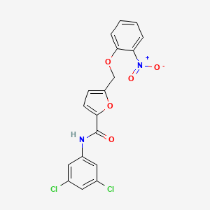 molecular formula C18H12Cl2N2O5 B6027970 N-(3,5-dichlorophenyl)-5-[(2-nitrophenoxy)methyl]furan-2-carboxamide 