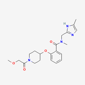 2-{[1-(methoxyacetyl)-4-piperidinyl]oxy}-N-methyl-N-[(4-methyl-1H-imidazol-2-yl)methyl]benzamide