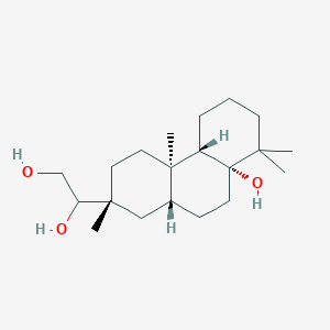 molecular formula C20H36O3 B602798 1-[(2R,4aR,4bS,8aR,10aR)-8a-hydroxy-2,4a,8,8-tetramethyl-1,3,4,4b,5,6,7,9,10,10a-decahydrophenanthren-2-yl]ethane-1,2-diol CAS No. 7121-99-5