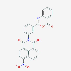 6-nitro-2-[3-(4-oxo-4H-3,1-benzoxazin-2-yl)phenyl]-1H-benzo[de]isoquinoline-1,3(2H)-dione