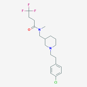 N-({1-[2-(4-chlorophenyl)ethyl]-3-piperidinyl}methyl)-4,4,4-trifluoro-N-methylbutanamide