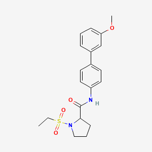 1-ethylsulfonyl-N-[4-(3-methoxyphenyl)phenyl]pyrrolidine-2-carboxamide