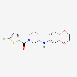 molecular formula C18H19ClN2O3S B6028009 1-[(5-chloro-2-thienyl)carbonyl]-N-(2,3-dihydro-1,4-benzodioxin-6-yl)-3-piperidinamine 