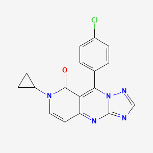 molecular formula C17H12ClN5O B6028014 9-(4-chlorophenyl)-7-cyclopropylpyrido[4,3-d][1,2,4]triazolo[1,5-a]pyrimidin-8(7H)-one 