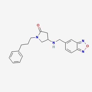 4-(2,1,3-Benzoxadiazol-5-ylmethylamino)-1-(3-phenylpropyl)pyrrolidin-2-one