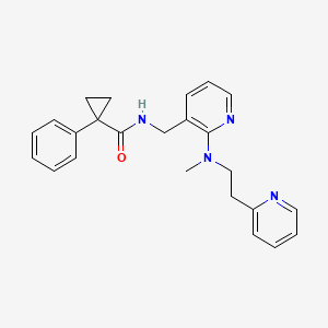 molecular formula C24H26N4O B6028038 N-[(2-{methyl[2-(2-pyridinyl)ethyl]amino}-3-pyridinyl)methyl]-1-phenylcyclopropanecarboxamide 