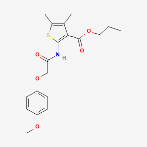 propyl 2-{[(4-methoxyphenoxy)acetyl]amino}-4,5-dimethyl-3-thiophenecarboxylate