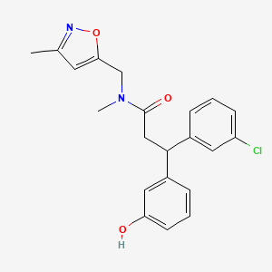 3-(3-chlorophenyl)-3-(3-hydroxyphenyl)-N-methyl-N-[(3-methyl-5-isoxazolyl)methyl]propanamide