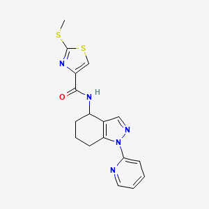 molecular formula C17H17N5OS2 B6028073 2-(methylthio)-N-[1-(2-pyridinyl)-4,5,6,7-tetrahydro-1H-indazol-4-yl]-1,3-thiazole-4-carboxamide 