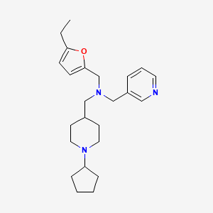 1-(1-cyclopentyl-4-piperidinyl)-N-[(5-ethyl-2-furyl)methyl]-N-(3-pyridinylmethyl)methanamine