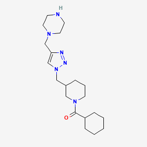 1-[(1-{[1-(cyclohexylcarbonyl)-3-piperidinyl]methyl}-1H-1,2,3-triazol-4-yl)methyl]piperazine trifluoroacetate