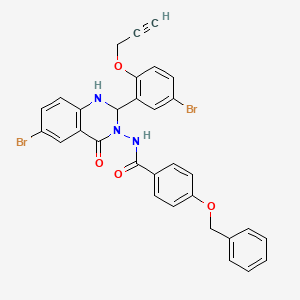 4-(benzyloxy)-N-[6-bromo-2-[5-bromo-2-(2-propyn-1-yloxy)phenyl]-4-oxo-1,4-dihydro-3(2H)-quinazolinyl]benzamide