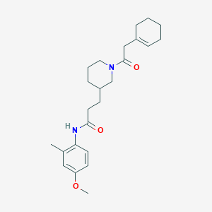 3-[1-(1-cyclohexen-1-ylacetyl)-3-piperidinyl]-N-(4-methoxy-2-methylphenyl)propanamide