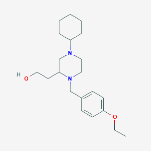 2-[4-cyclohexyl-1-(4-ethoxybenzyl)-2-piperazinyl]ethanol