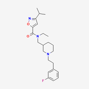 N-ethyl-N-({1-[2-(3-fluorophenyl)ethyl]-3-piperidinyl}methyl)-3-isopropyl-5-isoxazolecarboxamide