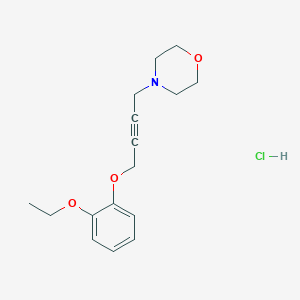 molecular formula C16H22ClNO3 B6028155 4-[4-(2-ethoxyphenoxy)but-2-yn-1-yl]morpholine hydrochloride 