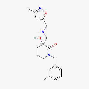 3-hydroxy-1-(3-methylbenzyl)-3-({methyl[(3-methyl-5-isoxazolyl)methyl]amino}methyl)-2-piperidinone