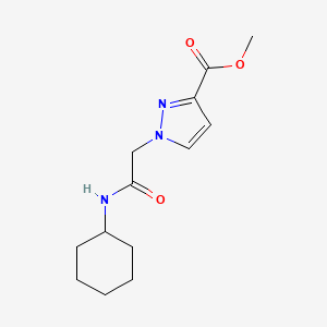 molecular formula C13H19N3O3 B6028168 methyl 1-[2-(cyclohexylamino)-2-oxoethyl]-1H-pyrazole-3-carboxylate 