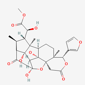 molecular formula C27H32O11 B602818 1-O-Deacetyl-2alpha-hydroxykhayanolide E CAS No. 1189801-51-1