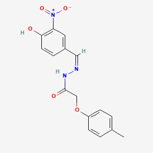 molecular formula C16H15N3O5 B6028188 N'-(4-hydroxy-3-nitrobenzylidene)-2-(4-methylphenoxy)acetohydrazide 