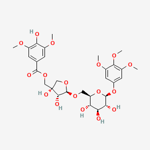 molecular formula C29H38O17 B602819 5''-O-Syringoylkelampayoside A CAS No. 1014974-98-1