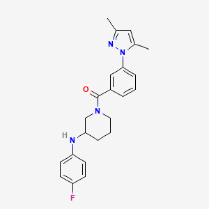 1-[3-(3,5-dimethyl-1H-pyrazol-1-yl)benzoyl]-N-(4-fluorophenyl)-3-piperidinamine