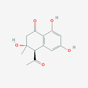 molecular formula C13H14O5 B602820 4-(trans)-Acetyl-3,6,8-trihydroxy-3-methyldihydronaphthalenone CAS No. 263368-91-8