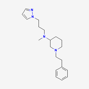 molecular formula C20H30N4 B6028201 N-methyl-1-(2-phenylethyl)-N-[3-(1H-pyrazol-1-yl)propyl]-3-piperidinamine 