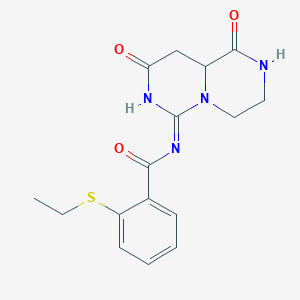 N-(1,8-dioxo-1,3,4,8,9,9a-hexahydro-2H-pyrazino[1,2-c]pyrimidin-6-yl)-2-(ethylthio)benzamide