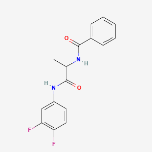 N-{2-[(3,4-difluorophenyl)amino]-1-methyl-2-oxoethyl}benzamide