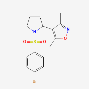 4-{1-[(4-bromophenyl)sulfonyl]-2-pyrrolidinyl}-3,5-dimethylisoxazole