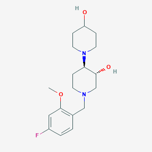 molecular formula C18H27FN2O3 B6028277 (3'R*,4'R*)-1'-(4-fluoro-2-methoxybenzyl)-1,4'-bipiperidine-3',4-diol 