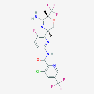 molecular formula C19H15ClF7N5O2 B602828 Umibecestat CAS No. 1387560-01-1