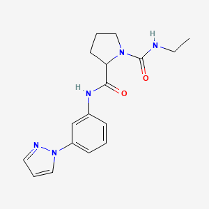 N~1~-ethyl-N~2~-[3-(1H-pyrazol-1-yl)phenyl]-1,2-pyrrolidinedicarboxamide