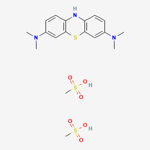 molecular formula C18H27N3O6S3 B602833 Leucomethylene Blue dimesylate CAS No. 1236208-20-0