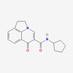 molecular formula C17H18N2O2 B6028330 N-cyclopentyl-6-oxo-1,2-dihydro-6H-pyrrolo[3,2,1-ij]quinoline-5-carboxamide 