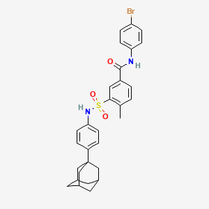 3-({[4-(1-adamantyl)phenyl]amino}sulfonyl)-N-(4-bromophenyl)-4-methylbenzamide