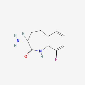 molecular formula C10H11FN2O B602835 3-Amino-9-fluoro-1,3,4,5-tetrahydro-2H-benzo[b]azepin-2-one CAS No. 1214022-41-9