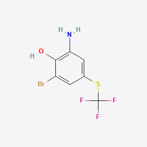 molecular formula C7H5BrF3NOS B602836 2-Amino-6-bromo-4-[(trifluoromethyl)thio]phenol CAS No. 1432075-81-4