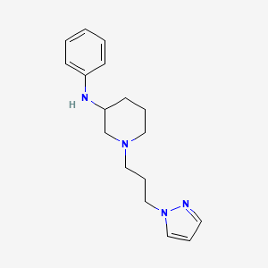 molecular formula C17H24N4 B6028368 N-phenyl-1-[3-(1H-pyrazol-1-yl)propyl]-3-piperidinamine 