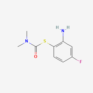 molecular formula C9H11FN2OS B602838 S-(2-Amino-4-fluorophenyl) dimethylcarbamothioate CAS No. 1820674-43-8