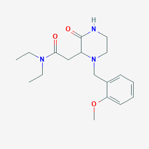 N,N-diethyl-2-[1-(2-methoxybenzyl)-3-oxo-2-piperazinyl]acetamide