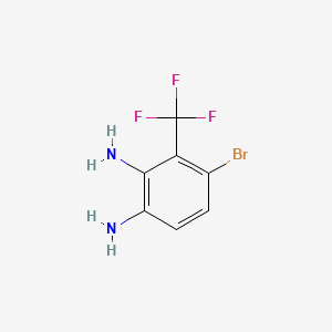 molecular formula C7H6BrF3N2 B602839 1-溴-3,4-二氨基-2-(三氟甲基)苯 CAS No. 1445995-83-4