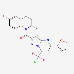 1-{[7-[chloro(difluoro)methyl]-5-(2-furyl)pyrazolo[1,5-a]pyrimidin-2-yl]carbonyl}-6-fluoro-2-methyl-1,2,3,4-tetrahydroquinoline