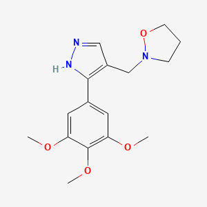 2-{[3-(3,4,5-trimethoxyphenyl)-1H-pyrazol-4-yl]methyl}isoxazolidine