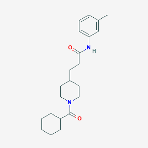 3-[1-(cyclohexylcarbonyl)-4-piperidinyl]-N-(3-methylphenyl)propanamide