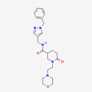 N-[(1-benzyl-1H-pyrazol-4-yl)methyl]-1-[2-(4-morpholinyl)ethyl]-6-oxo-3-piperidinecarboxamide