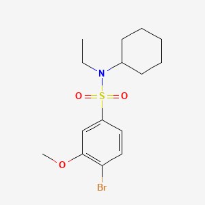 molecular formula C15H22BrNO3S B602848 4-bromo-N-cyclohexyl-N-ethyl-3-methoxybenzenesulfonamide CAS No. 1206148-37-9