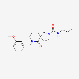 7-(3-methoxybenzyl)-6-oxo-N-propyl-2,7-diazaspiro[4.5]decane-2-carboxamide