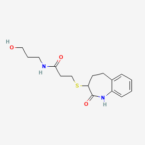 N-(3-hydroxypropyl)-3-[(2-oxo-2,3,4,5-tetrahydro-1H-1-benzazepin-3-yl)thio]propanamide